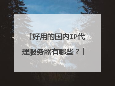 好用的国内IP代理服务器有哪些?