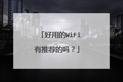 好用的WiFi有推荐的吗？