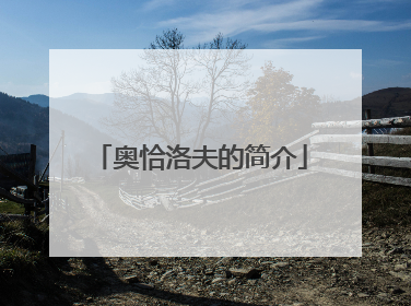 奥恰洛夫的简介