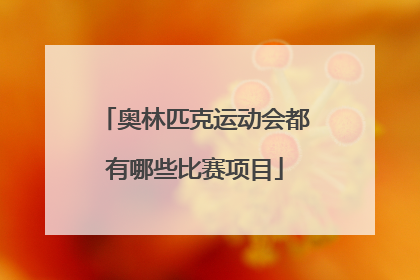 奥林匹克运动会都有哪些比赛项目