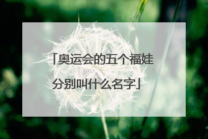 奥运会的五个福娃分别叫什么名字