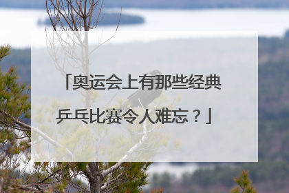 奥运会上有那些经典乒乓比赛令人难忘?