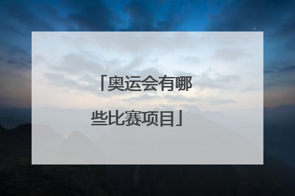 奥运会有哪些比赛项目