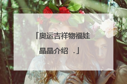 奥运吉祥物福娃晶晶介绍 .