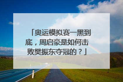 奥运模拟赛一黑到底,周启豪是如何击败樊振东夺冠的?