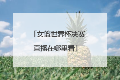 女篮世界杯决赛直播在哪里看