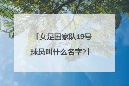 女足国家队19号球员叫什么名字?
