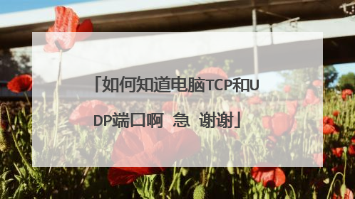 如何知道电脑TCP和UDP端口啊 急 谢谢