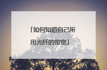 如何知道自己所用光纤的带宽