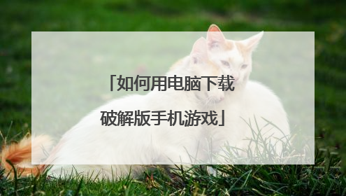 如何用电脑下载破解版手机游戏