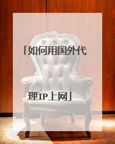 如何用国外代理IP上网