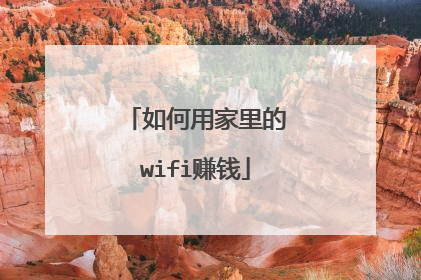 如何用家里的wifi赚钱