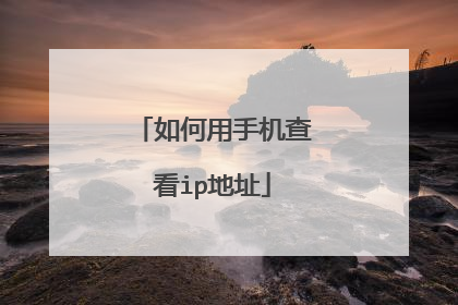 如何用手机查看ip地址