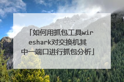 如何用抓包工具wireshark对交换机其中一端口进行抓包分析