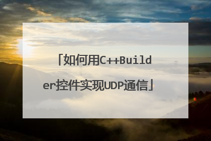 如何用C++Builder控件实现UDP通信