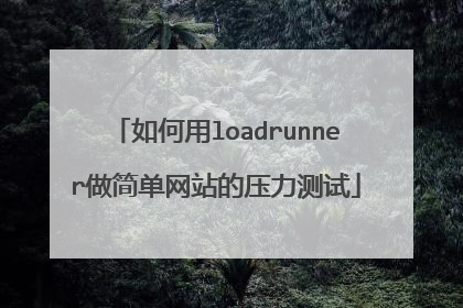 如何用loadrunner做简单网站的压力测试