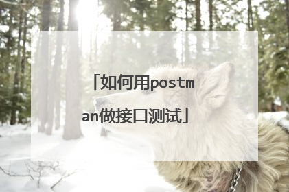 如何用postman做接口测试