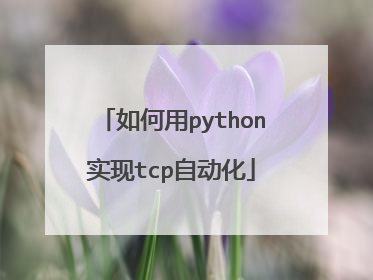 如何用python实现tcp自动化