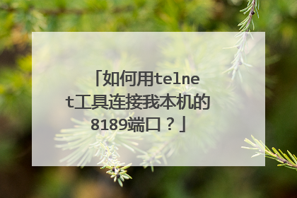 如何用telnet工具连接我本机的8189端口?