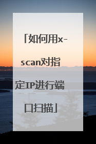 如何用x-scan对指定IP进行端口扫描