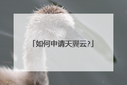 如何申请天翼云?
