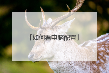 如何看电脑配置