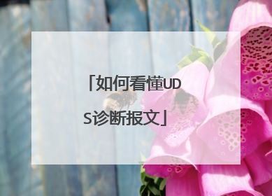 如何看懂UDS诊断报文