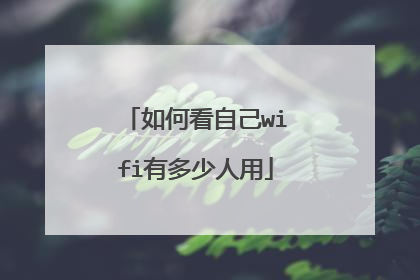 如何看自己wifi有多少人用