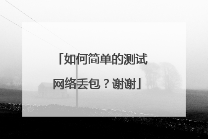 如何简单的测试网络丢包？谢谢
