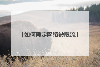 如何确定网络被限流