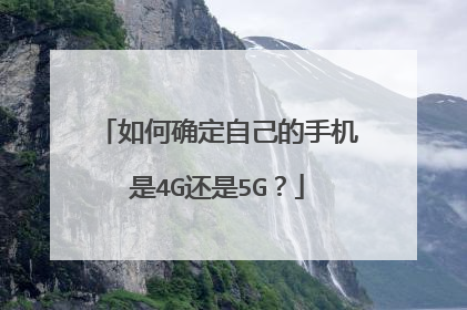 如何确定自己的手机是4G还是5G?