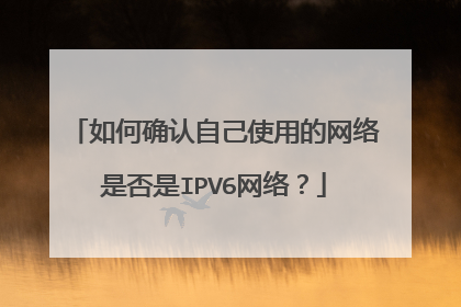 如何确认自己使用的网络是否是IPV6网络?