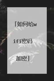 如何给wifi密码加密