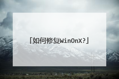 如何修复WinOnX?