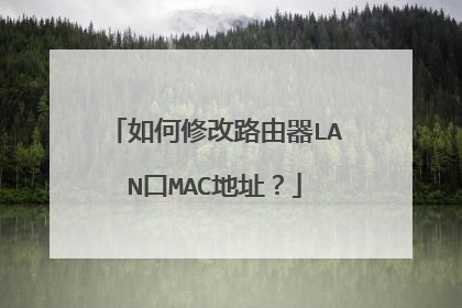 如何修改路由器LAN口MAC地址？