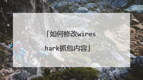 如何修改wireshark抓包内容