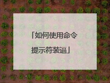 如何使用命令提示符装逼