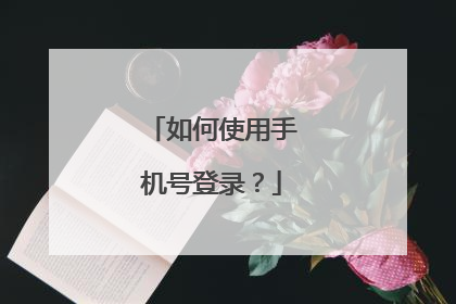如何使用手机号登录?