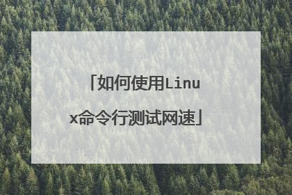 如何使用Linux命令行测试网速