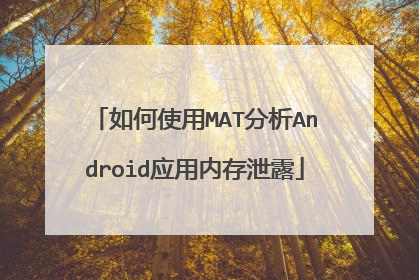 如何使用MAT分析Android应用内存泄露