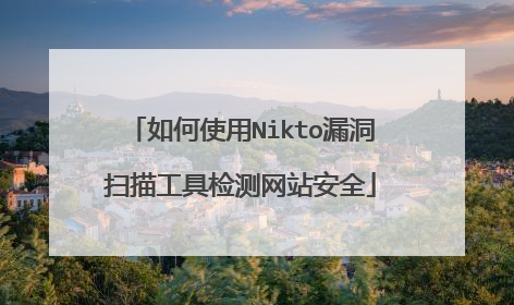 如何使用Nikto漏洞扫描工具检测网站安全