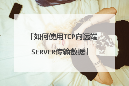 如何使用TCP向远端SERVER传输数据