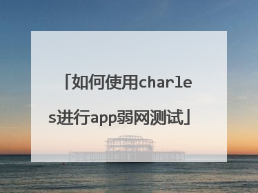 如何使用charles进行app弱网测试