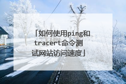 如何使用ping和tracert命令测试网站访问速度
