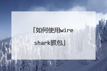 如何使用wireshark抓包