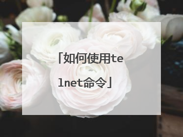 如何使用telnet命令