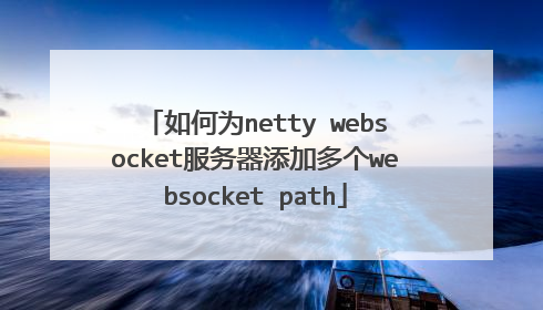 如何为netty websocket服务器添加多个websocket path