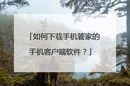 如何下载手机管家的手机客户端软件?