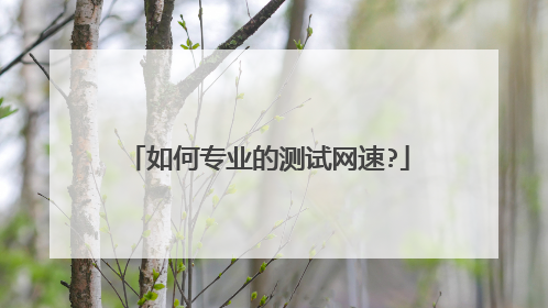 如何专业的测试网速?