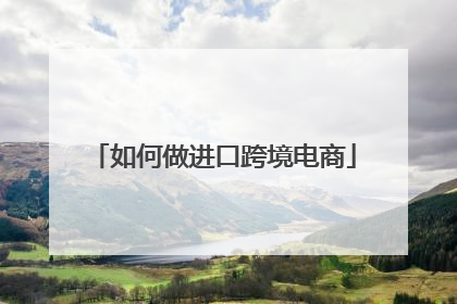 如何做进口跨境电商